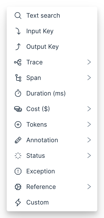 Complete observability filters