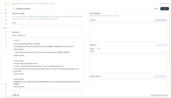 LLM-as-a-judge evaluator playground